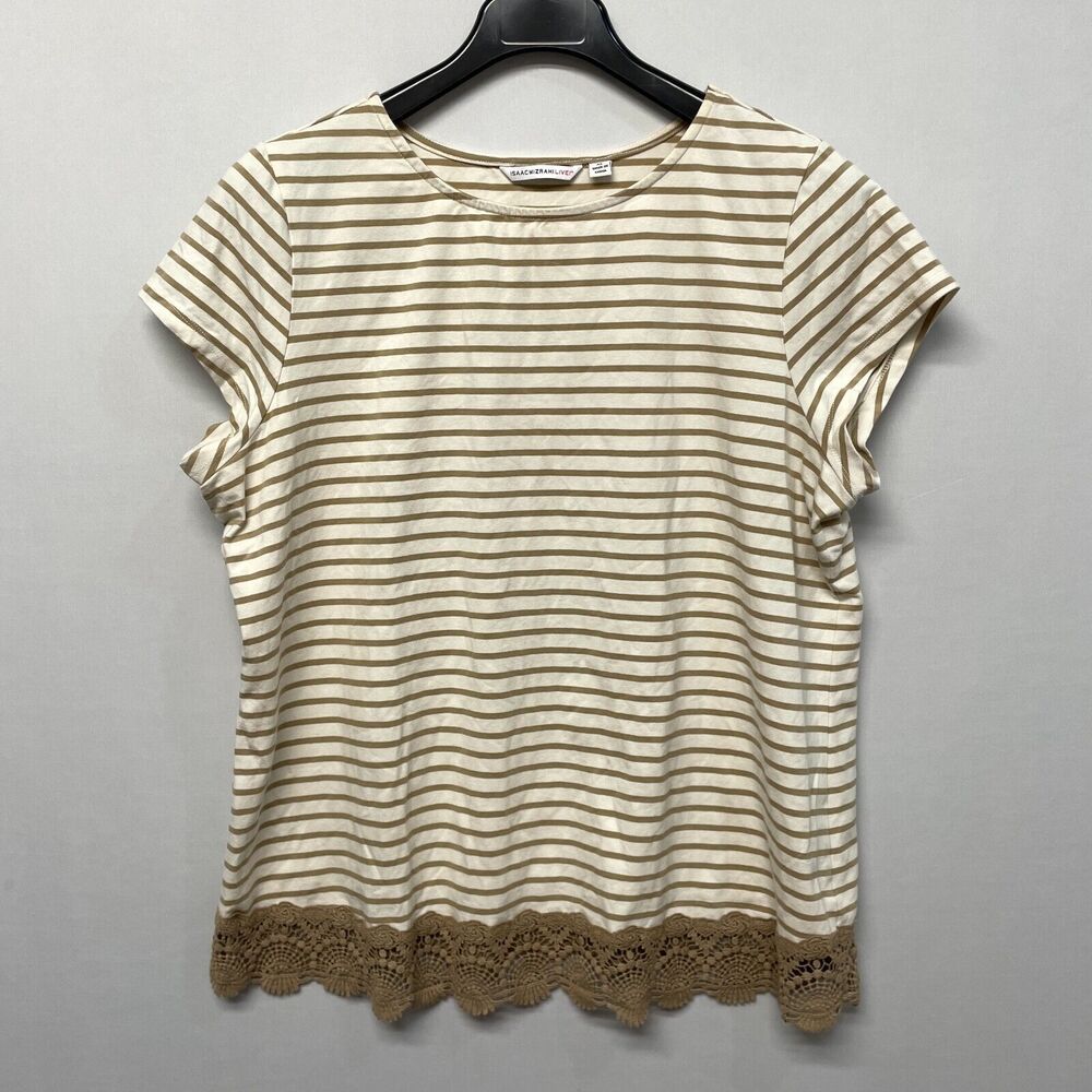 Isaac Mizrahi Live Women Short Sleeve Blouse Top Shirt Size XL X-Large M276 -6